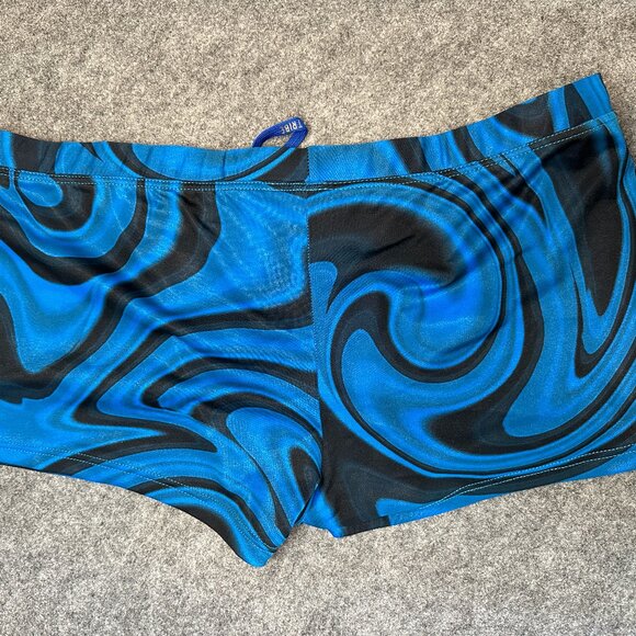 Tribe Men’s Swim Shorts – Size 3XL – Blue Swirl Print - Picture 4 of 8